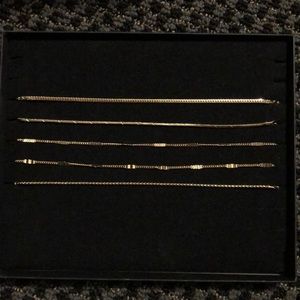Gold bracelet chains